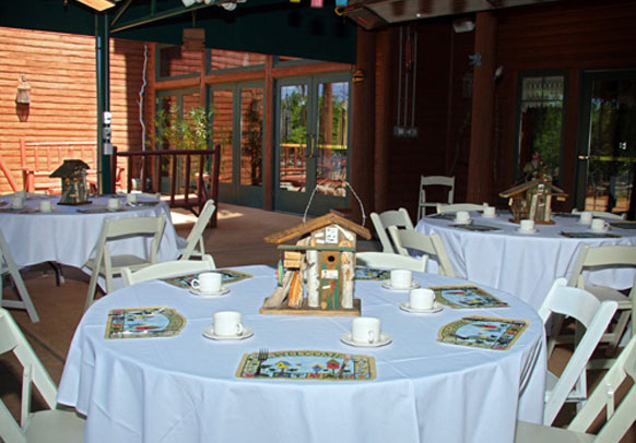 Private events at The Lodge at Grant's Trail - The Garden Room Patio